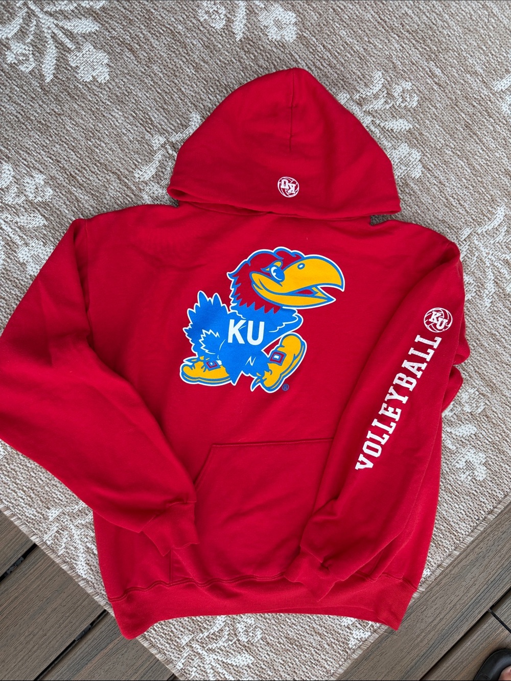 Kansas Jayhawks Red  Hoodie - Volleyball